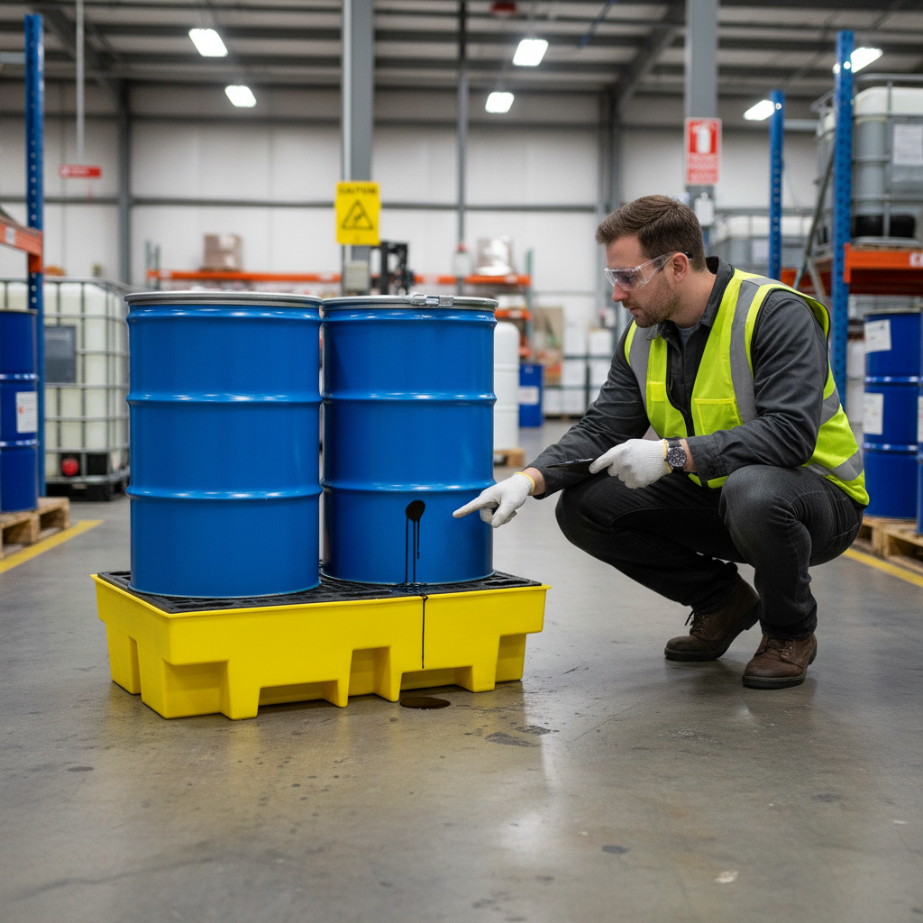 Double Drum Spill Pallet - BP2 || 240ltr Sump Capacity