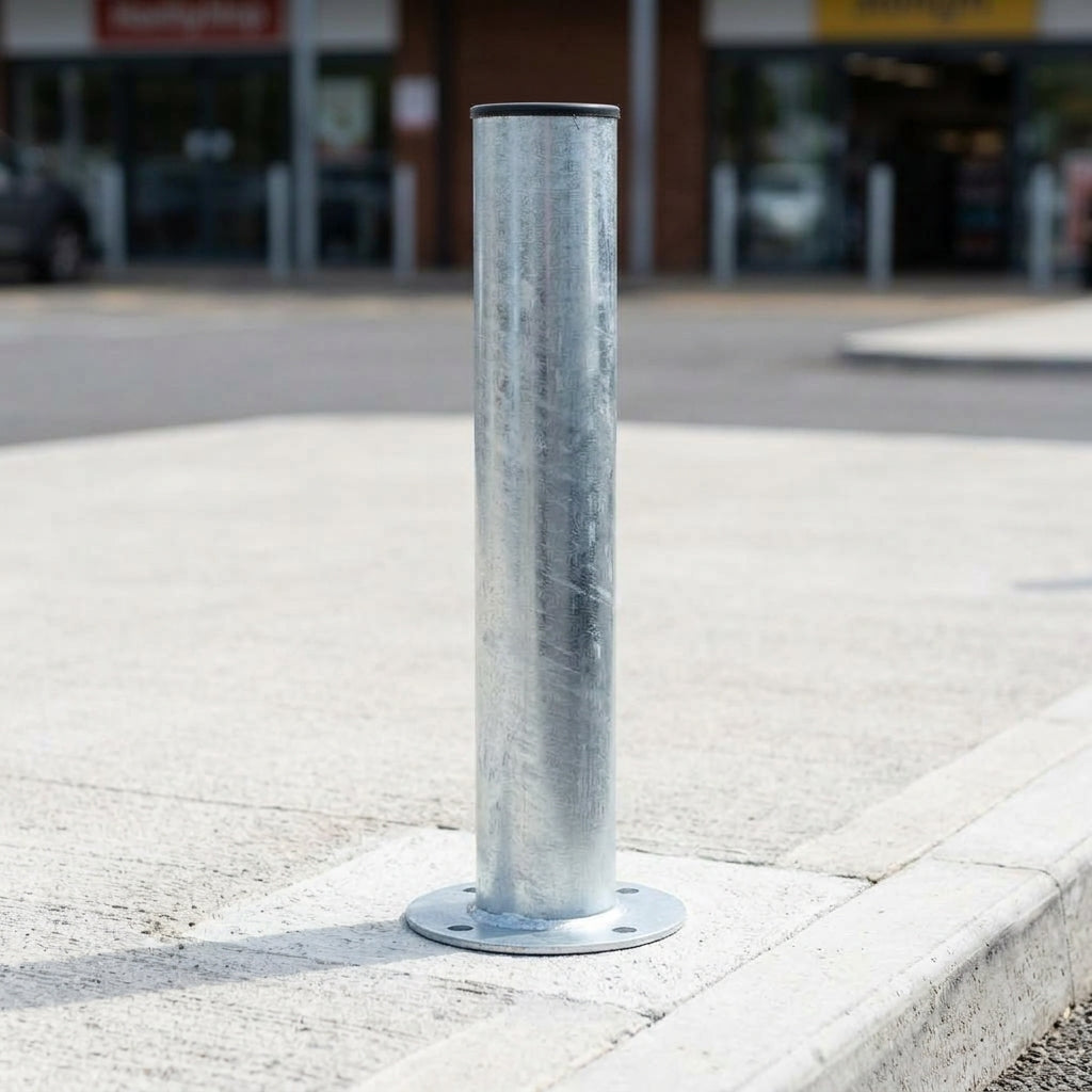750mm Galvanised Fixed Post – 48mm to 90mm Diameter Tube (view 2)