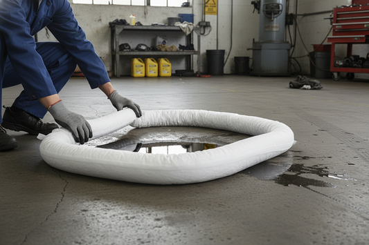 Oil Selective Absorbent Socks (5.5cmØ x 1.2m) - OSSRM2050 || Absorbs 54ltr Per Pack of 20
