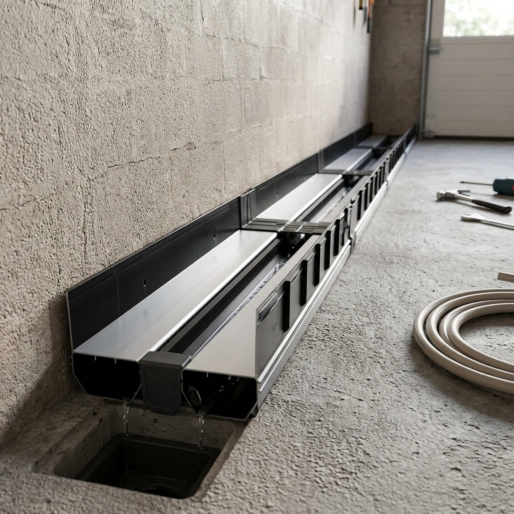 2m Drainage Channel with Upstand for Basement Waterproofing