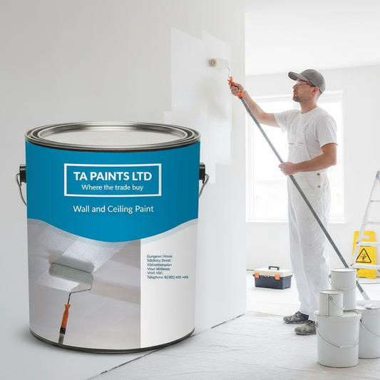 Premium Water-Based Vinyl Matt Emulsion Paint for Walls and Ceilings - Internal Applications in White and Magnolia, 5 Litre Tubs