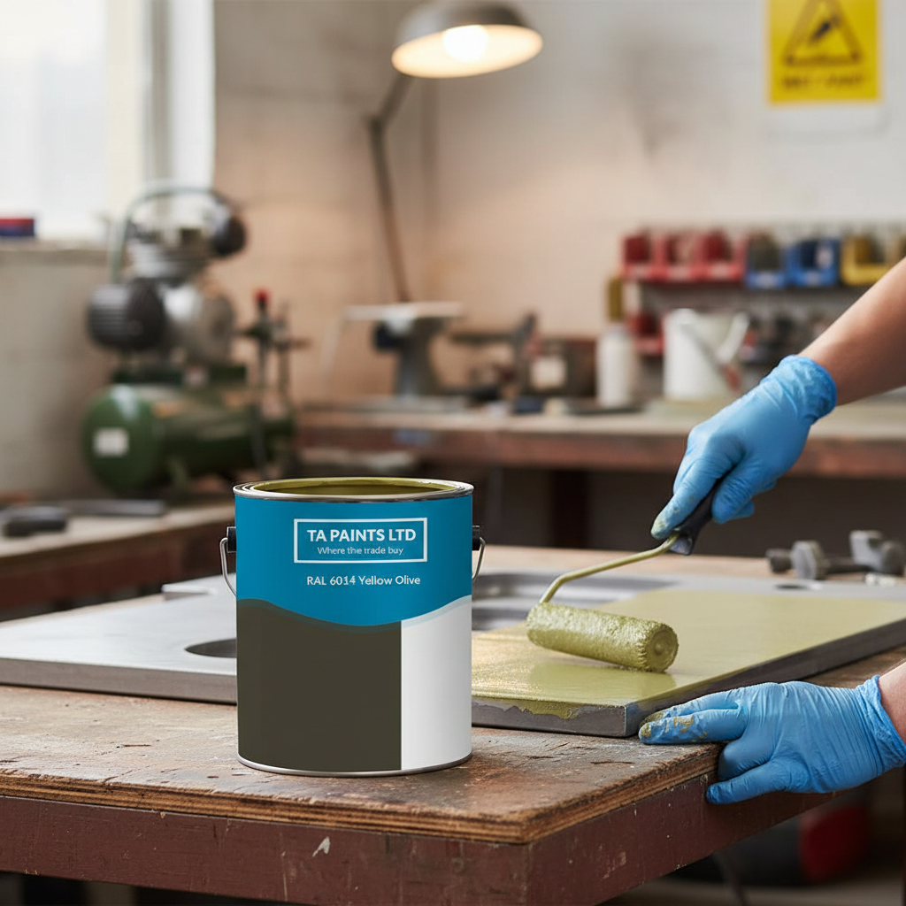 Premium Universal PU Enamel Yellow Olive Paint for Indoor and Outdoor Use - Quick-Drying, Durable Finish on Metal, Wood, and Concrete