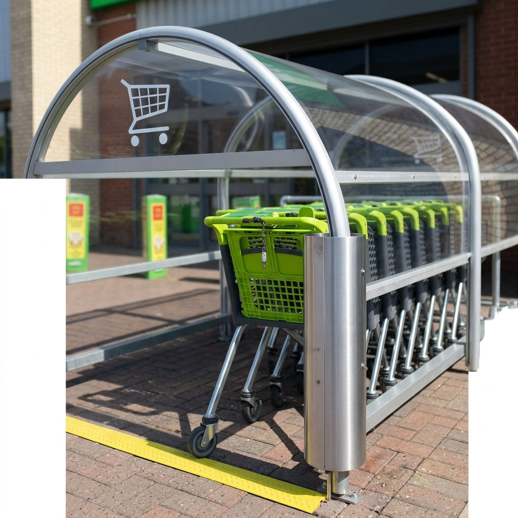 4013mm x 1500mm Eco Shopping Trolley Shelter (view 2)
