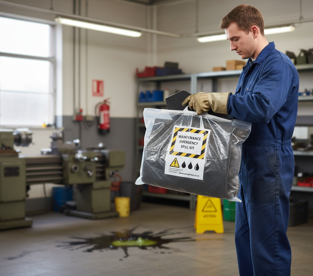 Maintenance Spill Kit Clip Top Bag with Carry Handle - M30SK || 30ltr Absorbency