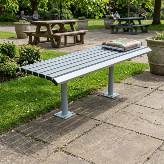 1200mm Mild Steel Outdoor Bench | Galvanised & Powder Coat