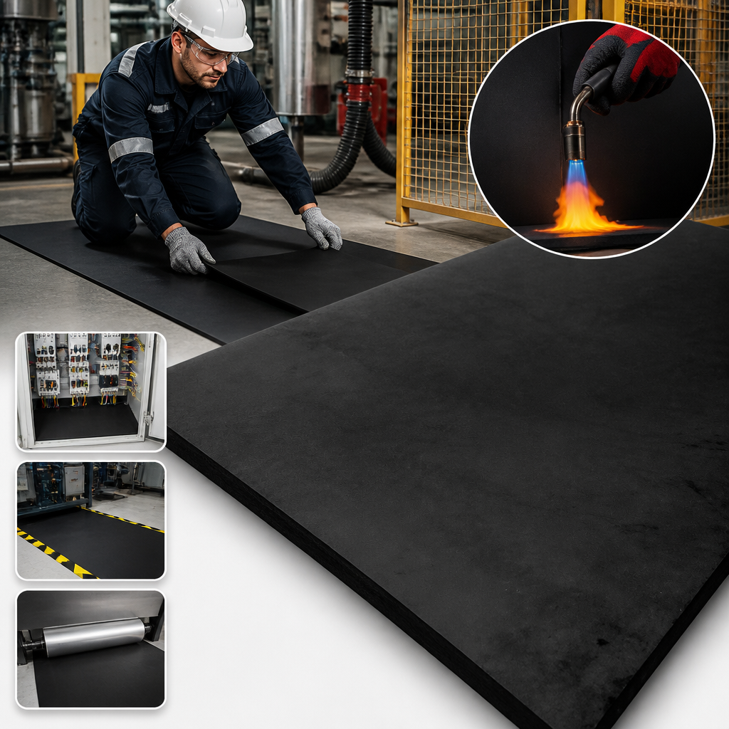 Flame Retardant Solid Neoprene NBR Rubber Sheet for Safe Applications
