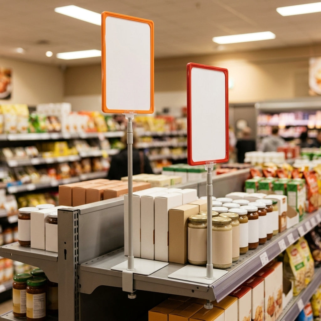 Telescopic Sign for Retail Shelving – A3, A4, A5 (view 2)