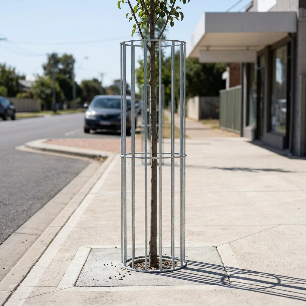 Round Steel Tree Guard 450–600mm Galvanised 1800mm Height