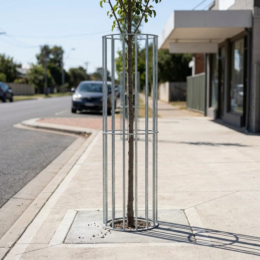 Round Steel Tree Guard 450–600mm Galvanised 1800mm Height