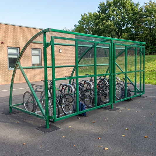 Gated Cycle Shelter for 30 Bikes – 8150 × 2097 × 2064 mm