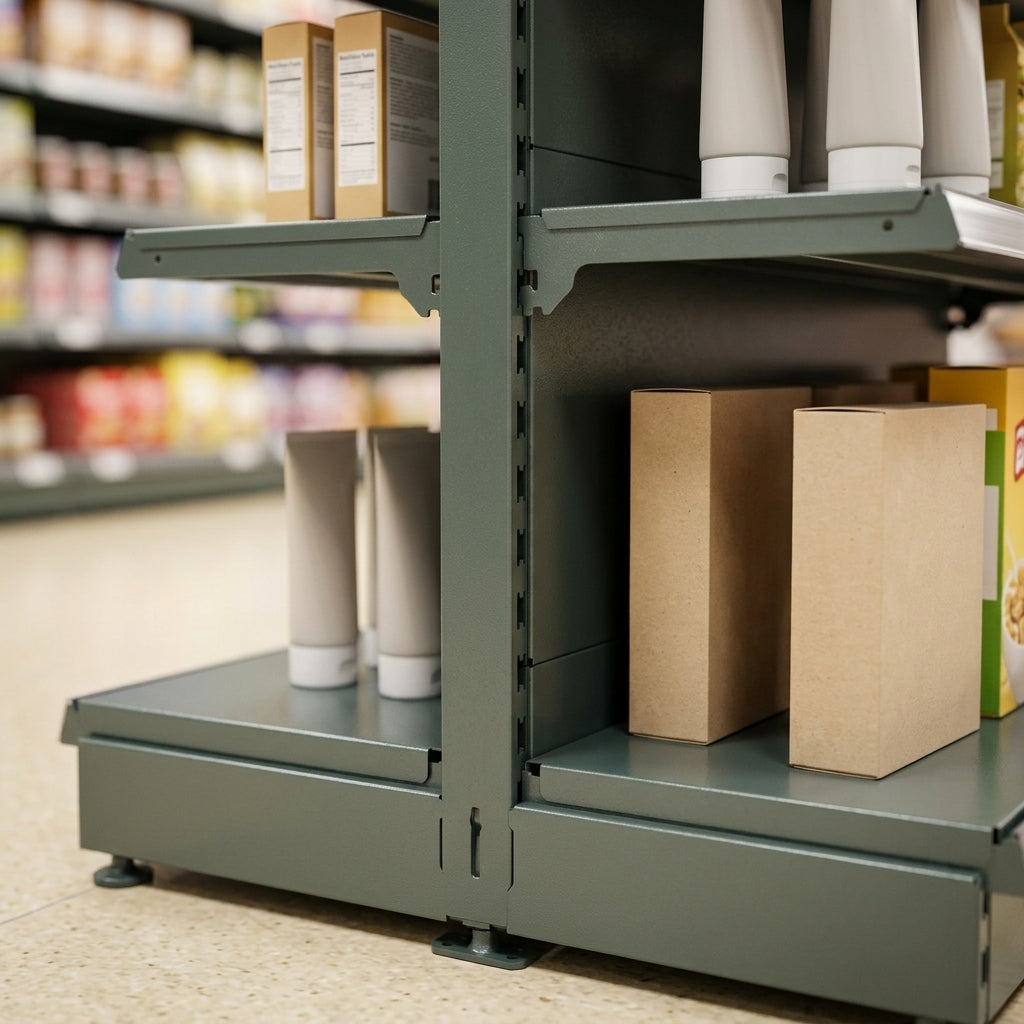 1.6m Double-sided Gondola Bay with 370mm Base Shelf (view 2)