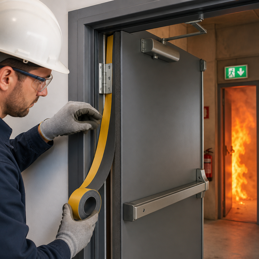Self-Adhesive Expanded PVC Nitrile Sponge Strip for Fire Safety (Various Sizes)