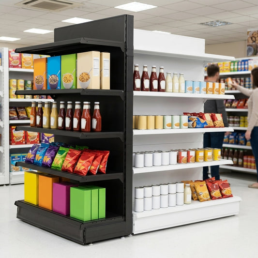 1.6m High End Promo Bay Shelving Unit with 300mm Base Shelf