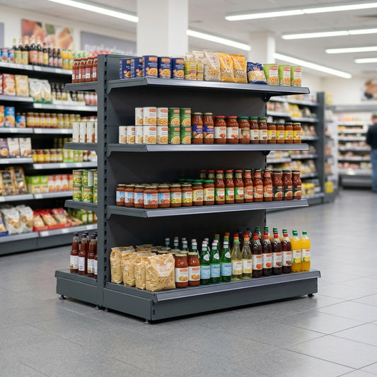 2.1m Double-Sided Gondola Bay with 570mm Base Shelf