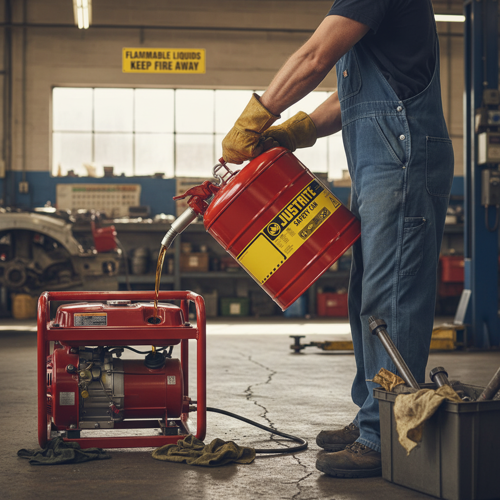 19ltr Justrite® Type II Safety Can for Flammables - 7250130Z ||298mmØ x H445mm
