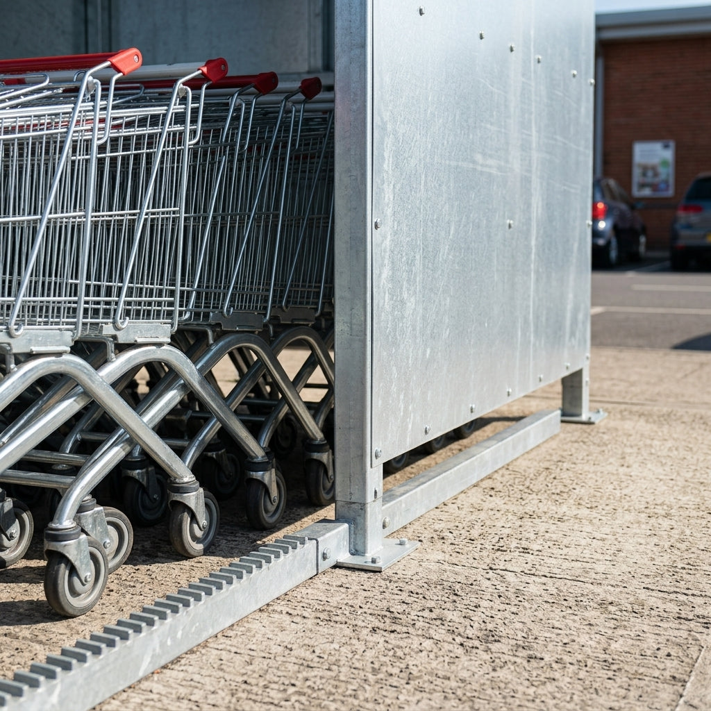 2m deep galvanised steel bin shelter, 1–5m wide (view 2)