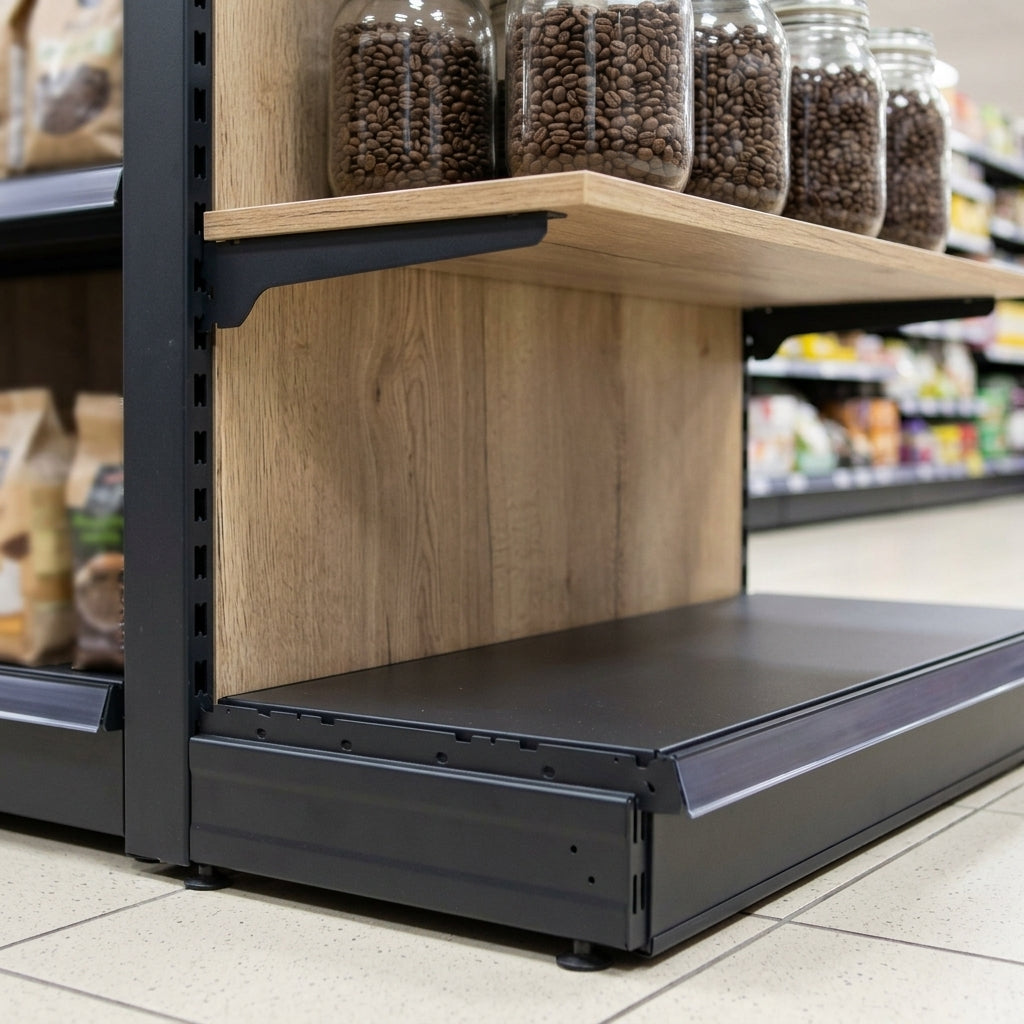 1.6m High Wood Effect Wall Bay Shelving | 300mm Base | 500–1000mm (view 2)
