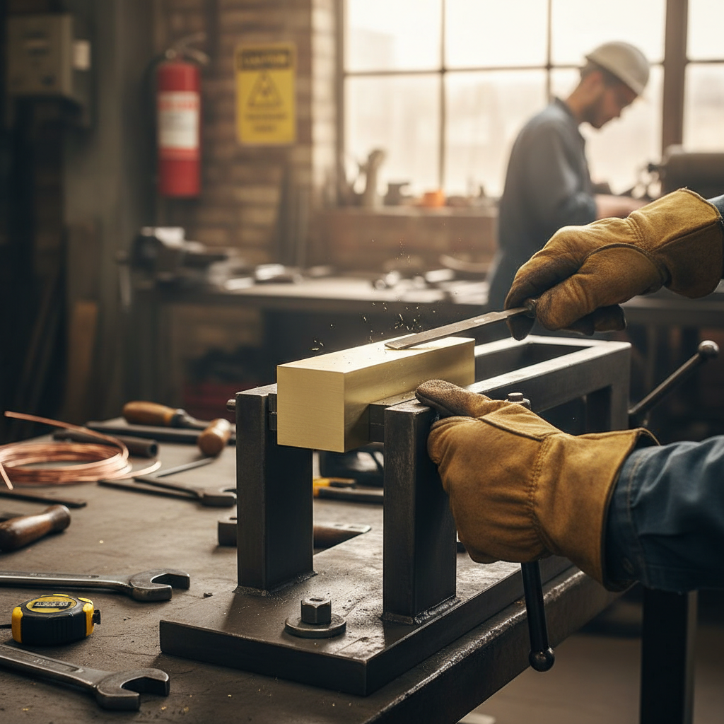 Premium 19mm (3/4") Plain Finish Brass Square Bar - High Corrosion Resistance and Ductile Material for Various Applications