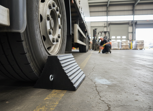 Premium Heavy Duty Vehicle Wheel Chock for Trucks - 230 x 200 x 150 mm, 3.5 kg, 44 Tonnes Load Capacity