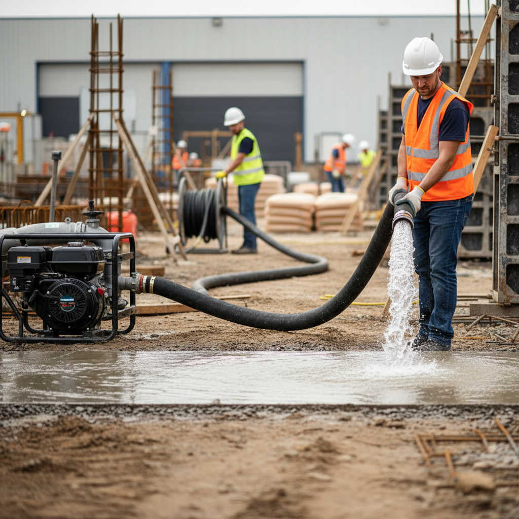 Premium 10 Bar EPDM Layflat Delivery Hose for Water and Chemical Transfer - Versatile and Space-Saving Design