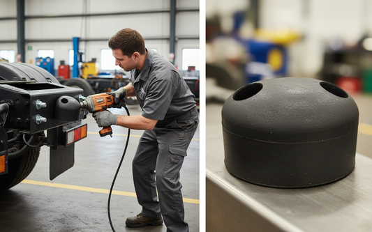 Premium Heavy Duty Rubber HGV Bumper for Trailers - 65 x 33 x 52 mm - High-Quality Professional Grade for Industrial and Commercial Applications