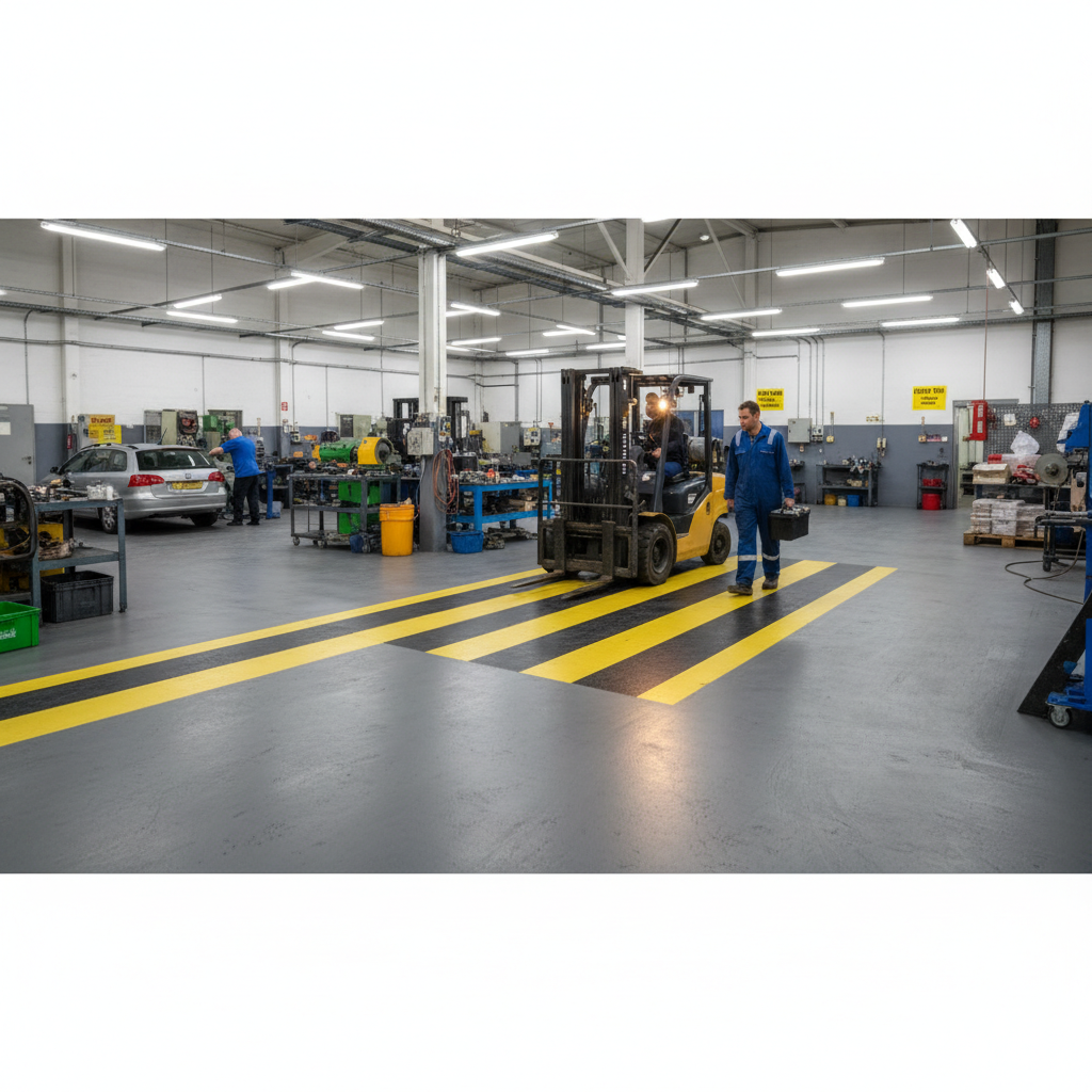 Premium Non Slip Epoxy Resin Floor Paint - Heavy Duty for Concrete Garage & Workshop Floors with Chemical Resistance