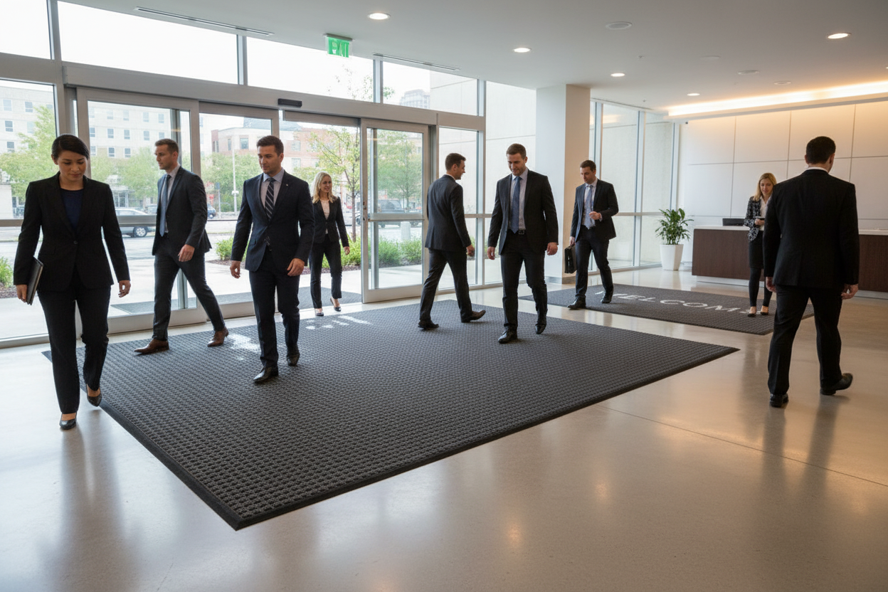 Professional Heavy-Duty Entrance Mat with Absorbent Non-Slip Design for High-Traffic Areas