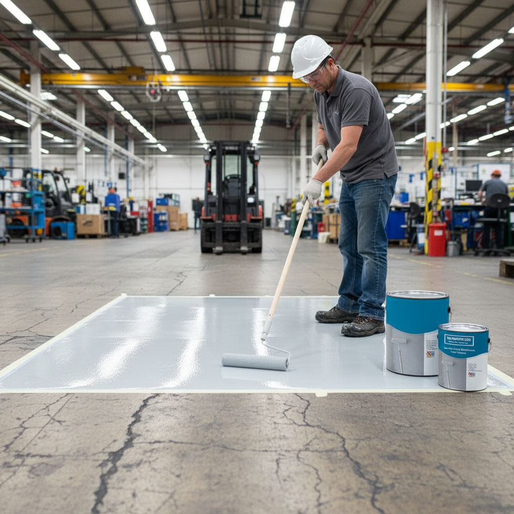 Premium Heavy Duty Two Pack Epoxy Floor Paint Sealer & Primer for Industrial and Commercial Use
