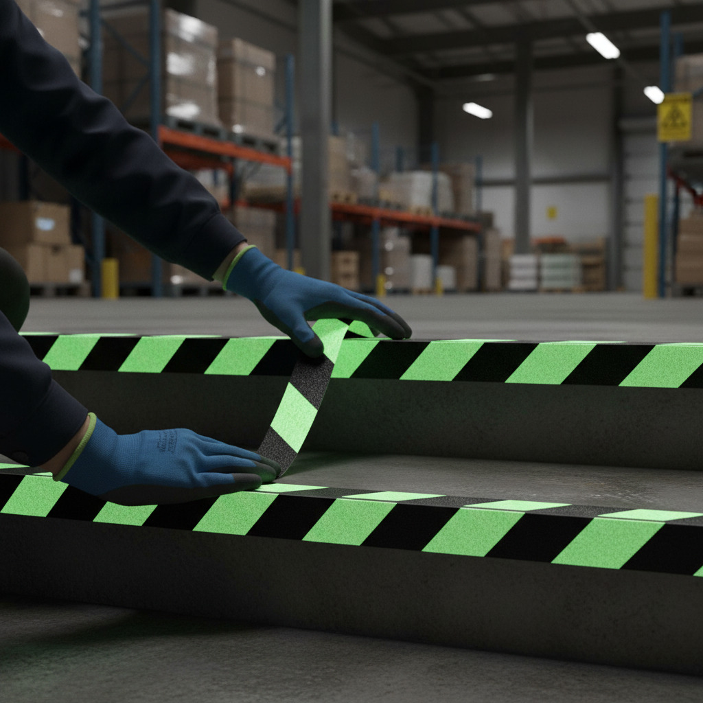 Premium Glow in the Dark Anti-Slip Tape Roll - 18m Long, Self-Adhesive, Durable, Chemical-Resistant for Safety and Grip