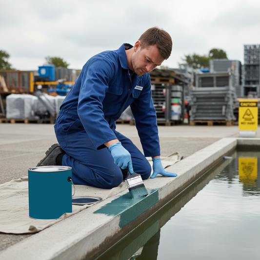 Premium Chlorinated Rubber Pond Paint - Durable, Chemical Resistant Finish for Fiberglass, Metal, Brick & Concrete Surfaces