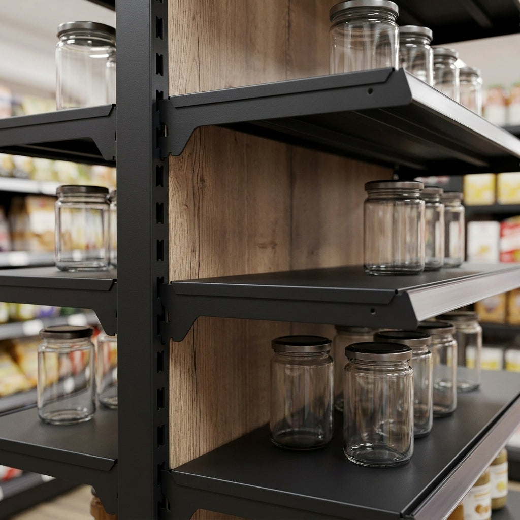 2.4m High Wood Effect Gondola Shelving Bay – 470mm Base (view 2)
