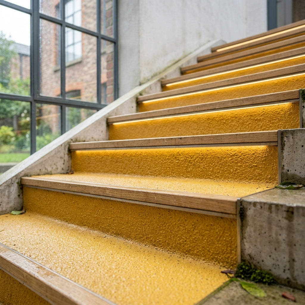 Anti-slip step paint system – fine, medium or coarse grip