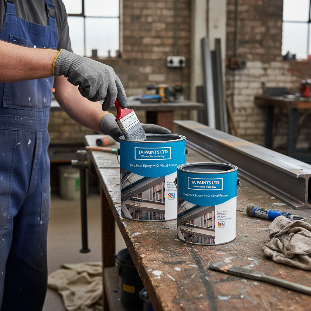 Premium Two Pack Epoxy MIO Metal Primer - High Build Coating for Extreme Protection Against Moisture and Corrosion