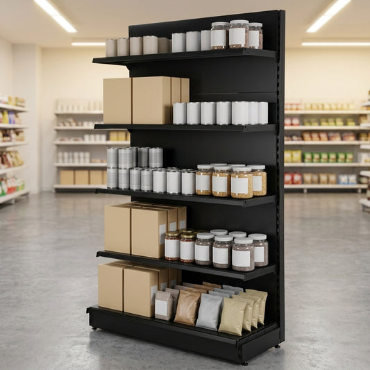 1.8m Wall Shelving Bay | 300mm Base & 250mm Upper Shelves