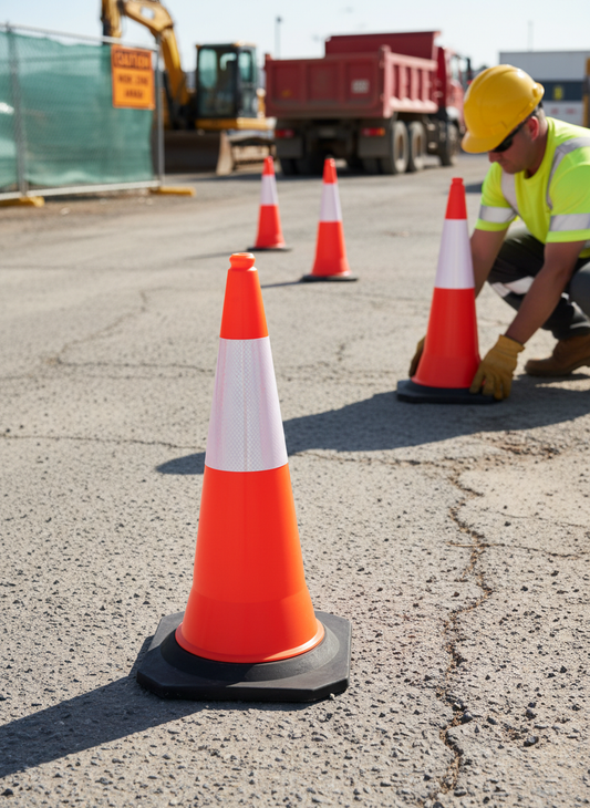 Premium High-Performance Traffic Cone 1000mm with Reflective Tape for Road Safety and Parking Management