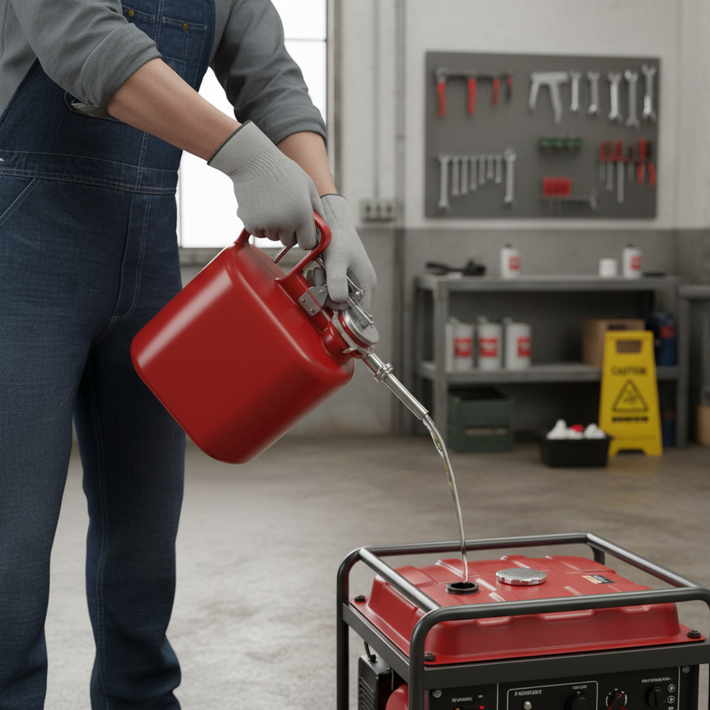 4ltr Justrite® Type I Safety Can for Flammables - 14160Z ||L117 x W194 x H324mm