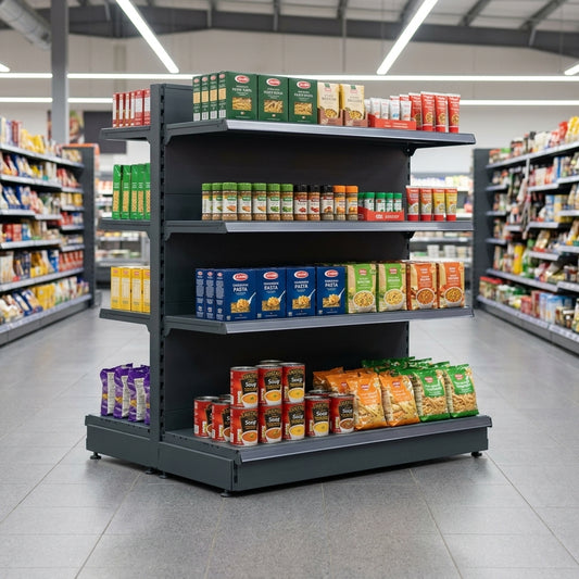 2.1m Gondola Bay 300mm Base Shelf 250mm Uppers Double-Sided