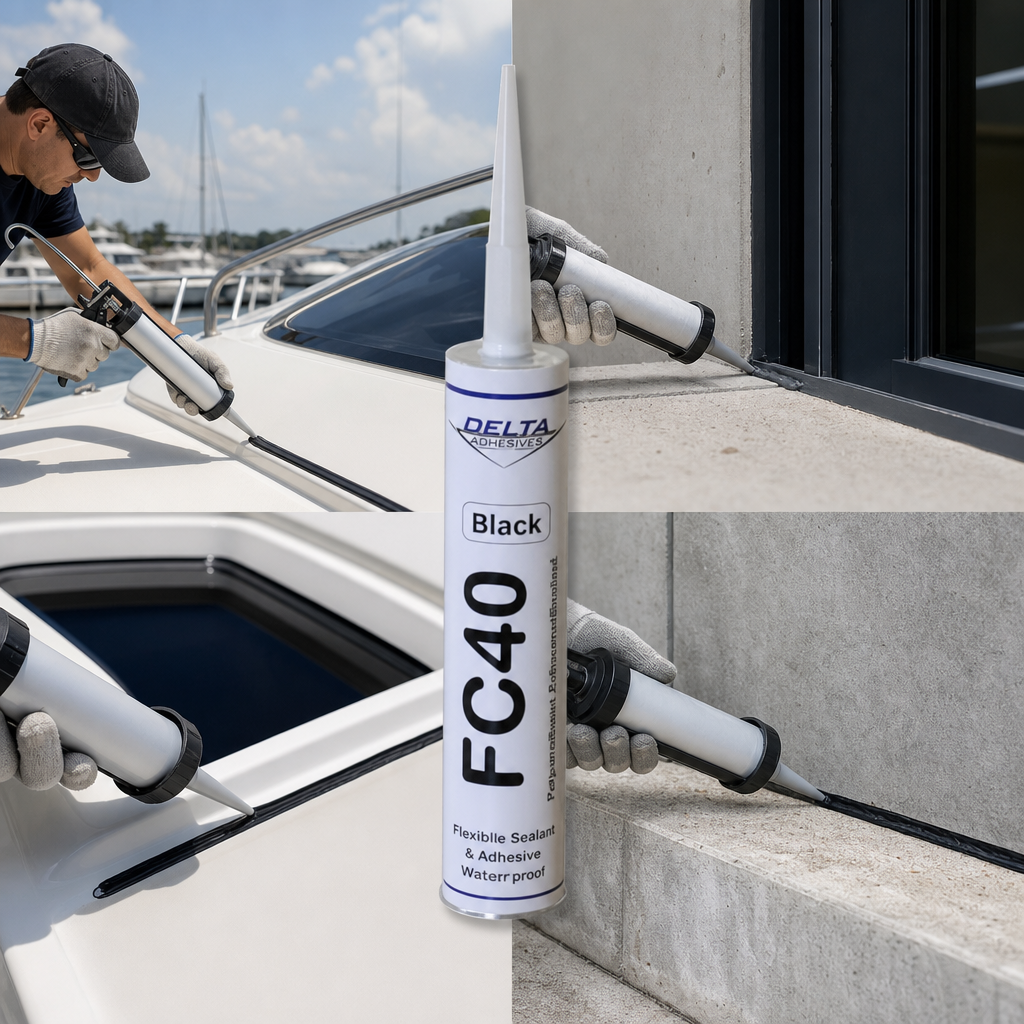 FC40 Waterproof Sealant and Adhesive for Marine and Construction Use (300ml)