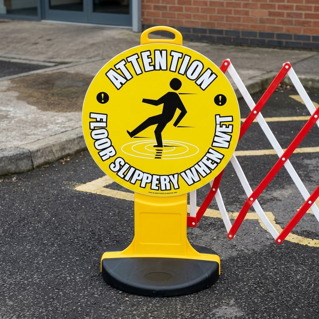 430mm floor sign – slippery when wet warning