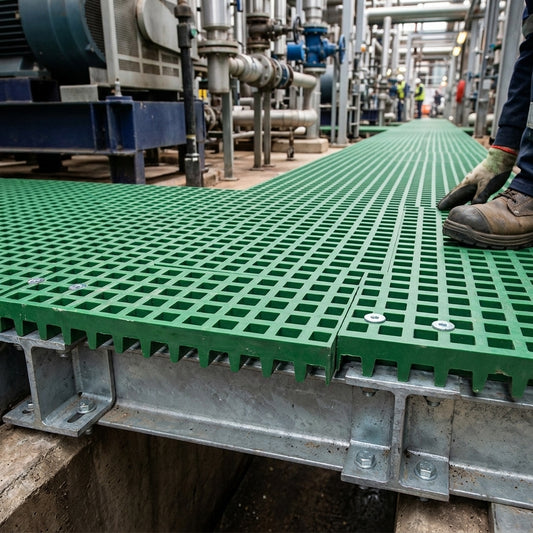 30mm Thick GRP Mini Mesh Panels - Durable Fibreglass
