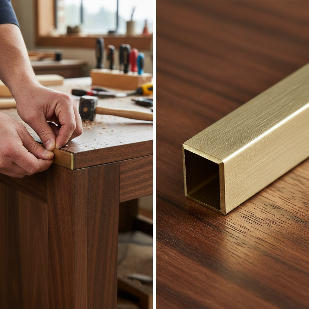 Premium Brushed Polished Brass Angle 12.7mm x 12.7mm x 3.2mm for Decorative Applications