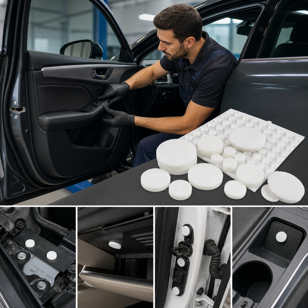 White Silicone Rubber Pads in Various Sizes for Versatile Applications