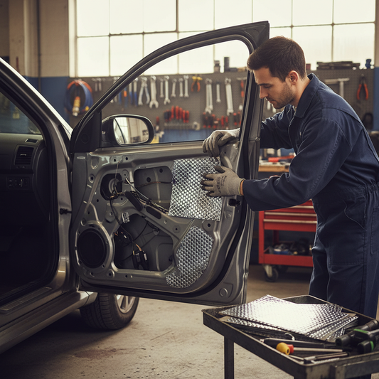 Premium Sound Deadening Vibration Damper - 30 Sheets, High Grade Butyl, Flexible Installation, 1.8mm Thick for Vehicle Noise Reduction