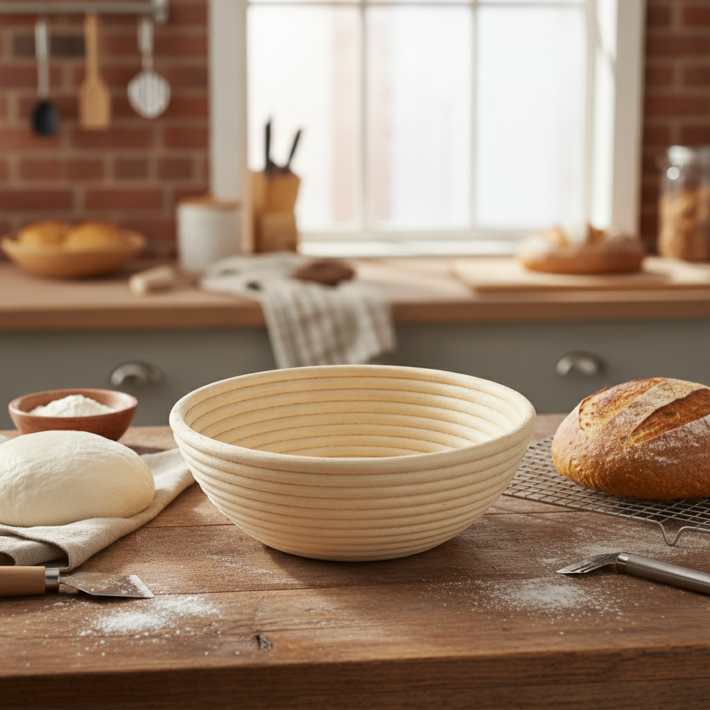 Natural Rattan Round Bread Proofing Basket 1kg for Artisan Baking