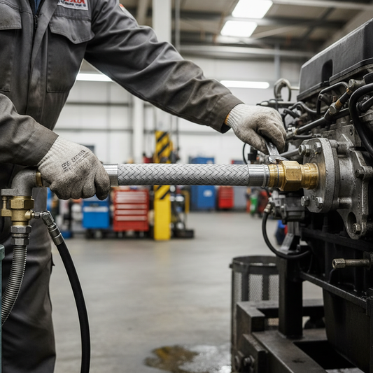High-Performance NBR Fuel Hose 15bar with Stainless Steel Overbraid for Automotive Applications