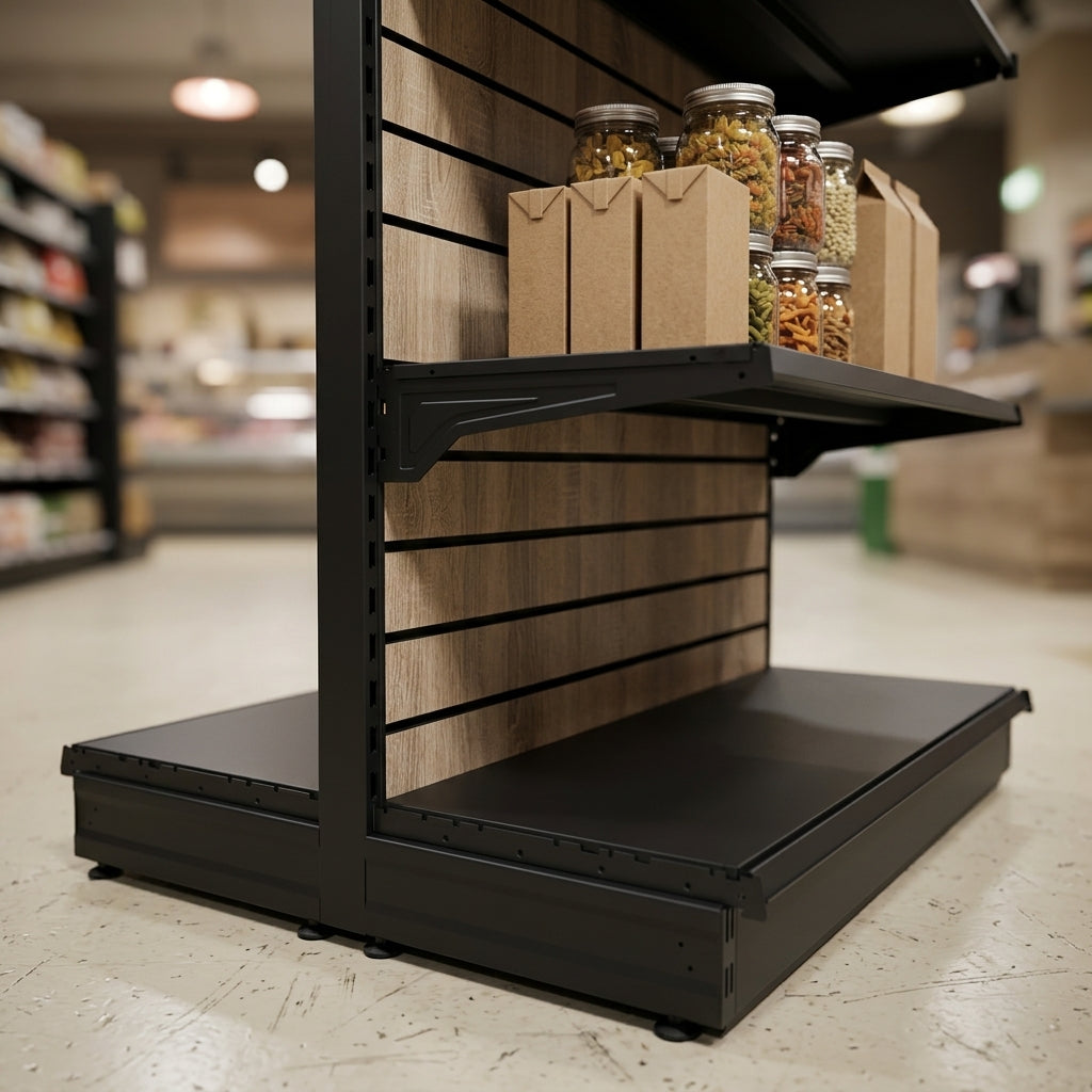 1.6m Wood Effect Double-Sided Gondola Bay 500–1000mm (view 2)