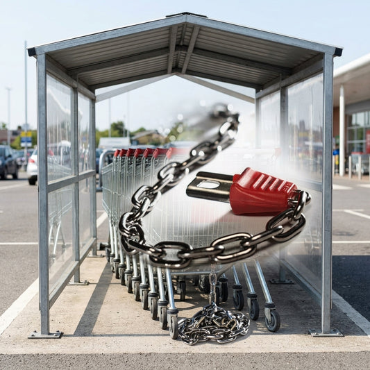 Trolley lock starter chain for nested trolley systems