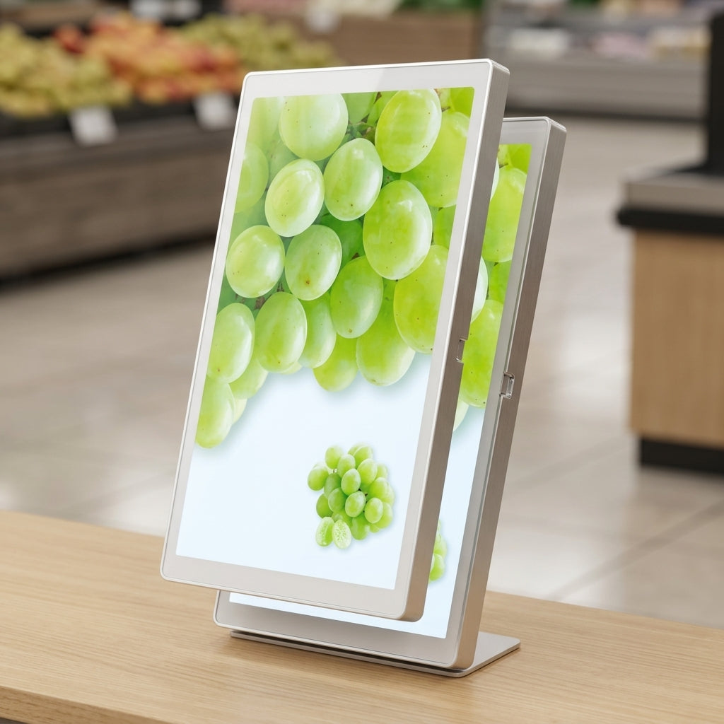 10.1" dual screen display, compact retail monitor (view 2)