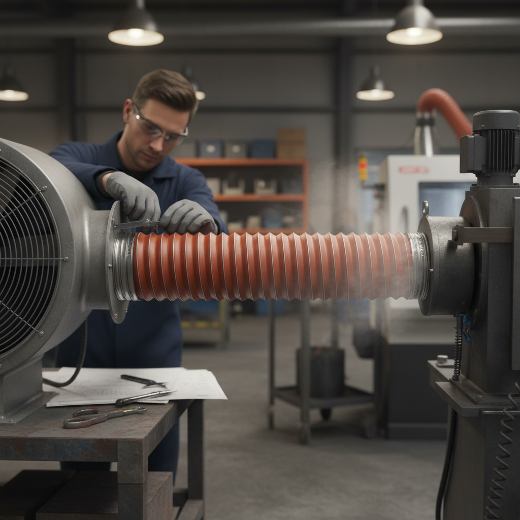 Premium High-Performance Silicone Ducting for High Temperature Applications up to 310°C - Durable and Versatile for Air and Exhaust Extraction