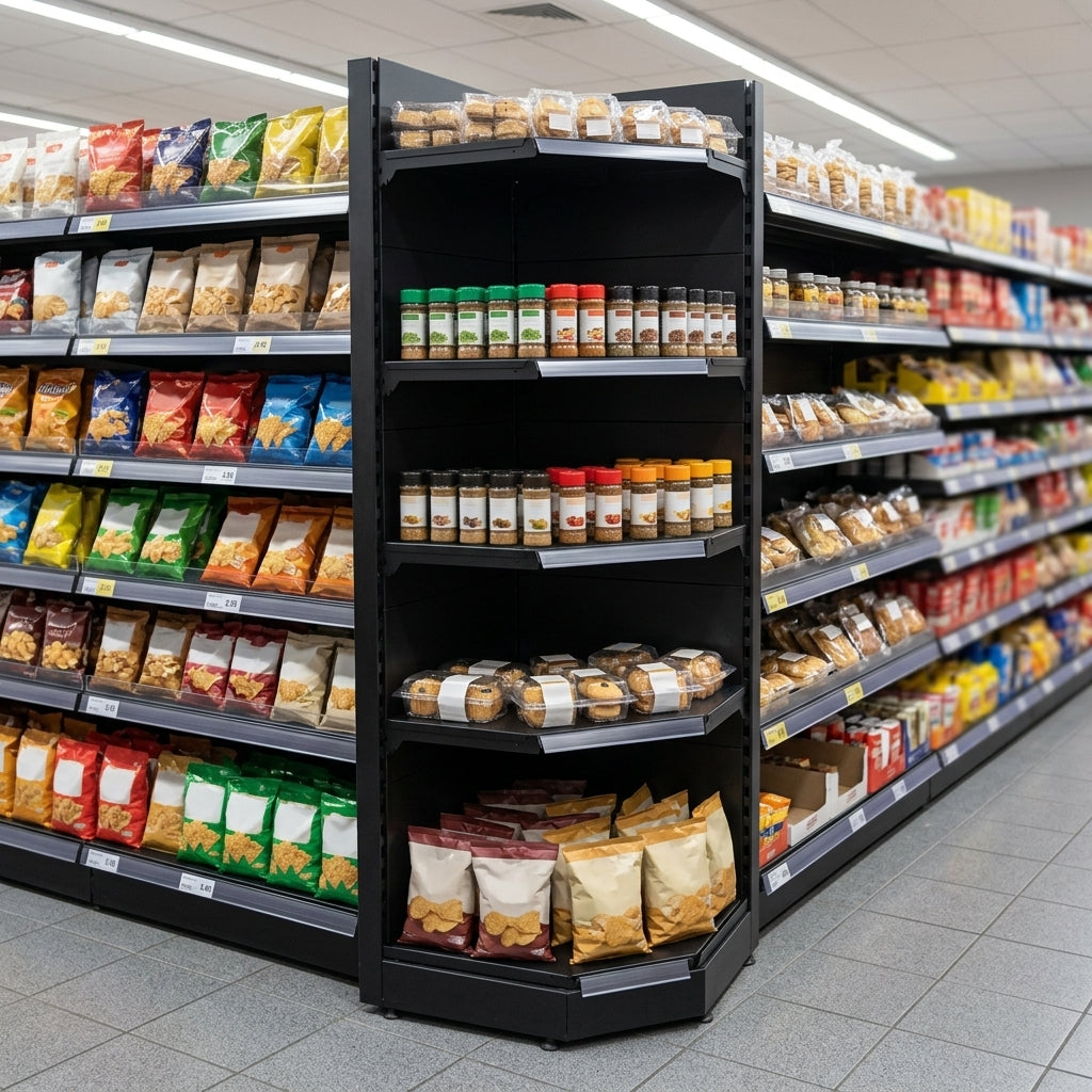 1.8m Corner Shelving Bay | 300mm Base | 250mm Upper Shelves